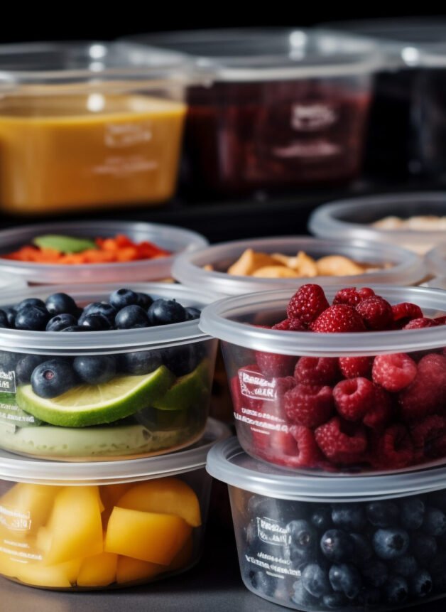Abundance of fresh berry fruit in colorful bowl generated by artificial intelligence